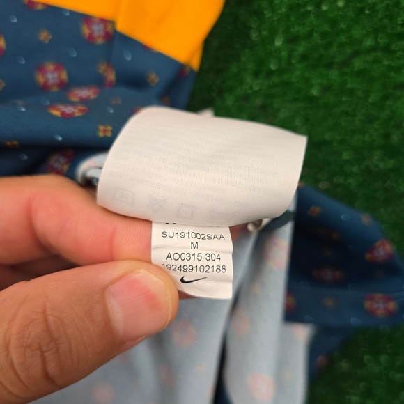 Nike Court Polo Shirt Mens Medium Nightshade Canyon Gold Tennis Athletic Casual - Picture 11 of 12